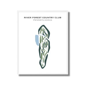 Fluss Forest Country Club, PA | Kunstdruck, Kunstdruck, Golf Karte, Golf Karte, Score Karte, Golf Karte, Landkarte, Golf Karte, Kunstdruck UNGERAHMT