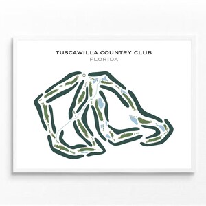 Tuscawilla Country Club, FL | Golf Course Map, Golf Map, Golfer Gift For Him, Scorecard Layout, Golfer Boyfriend Gift,Art Print Decor