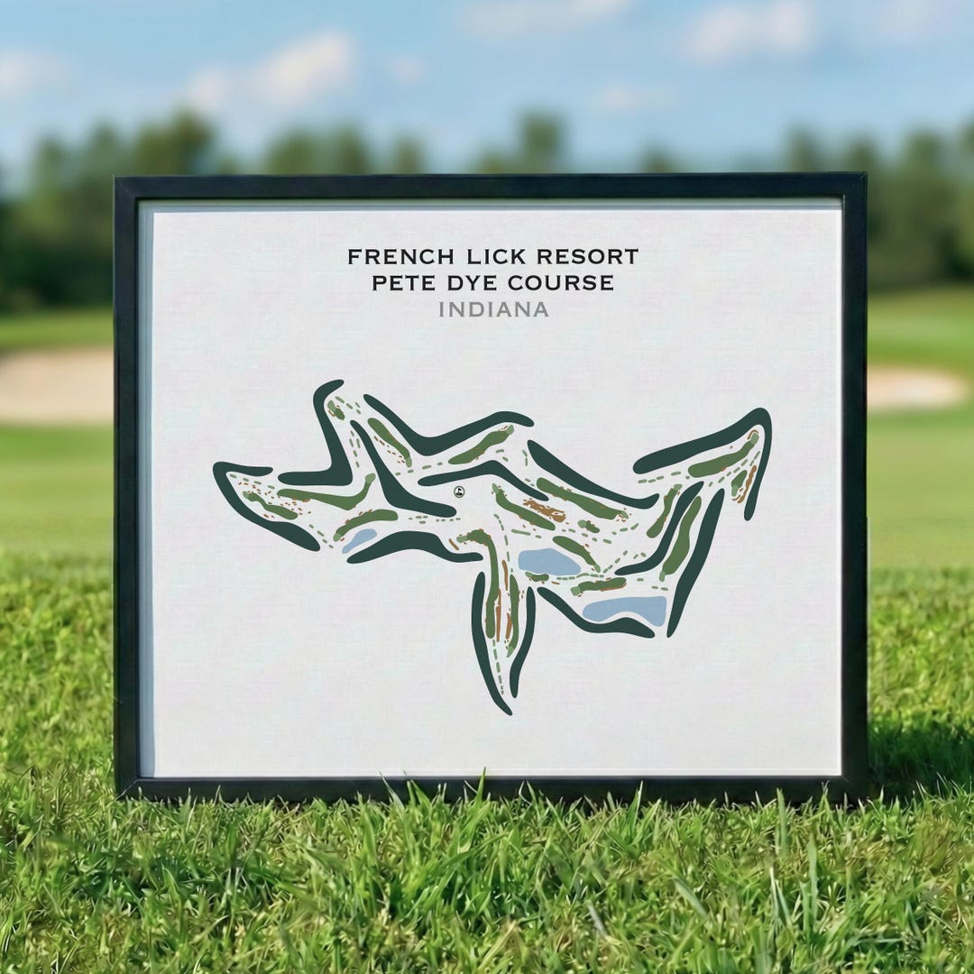 French Lick Resort, the Pete Dye Course, IN | Golf Course Map