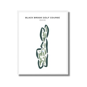Parcours de golf de Black Brook, Ohio | Carte du parcours de golf, carte du golf, cadeau golfeur pour lui, mise en page de la carte de score, cadeau petit ami golfeur, impression d'art sans cadre