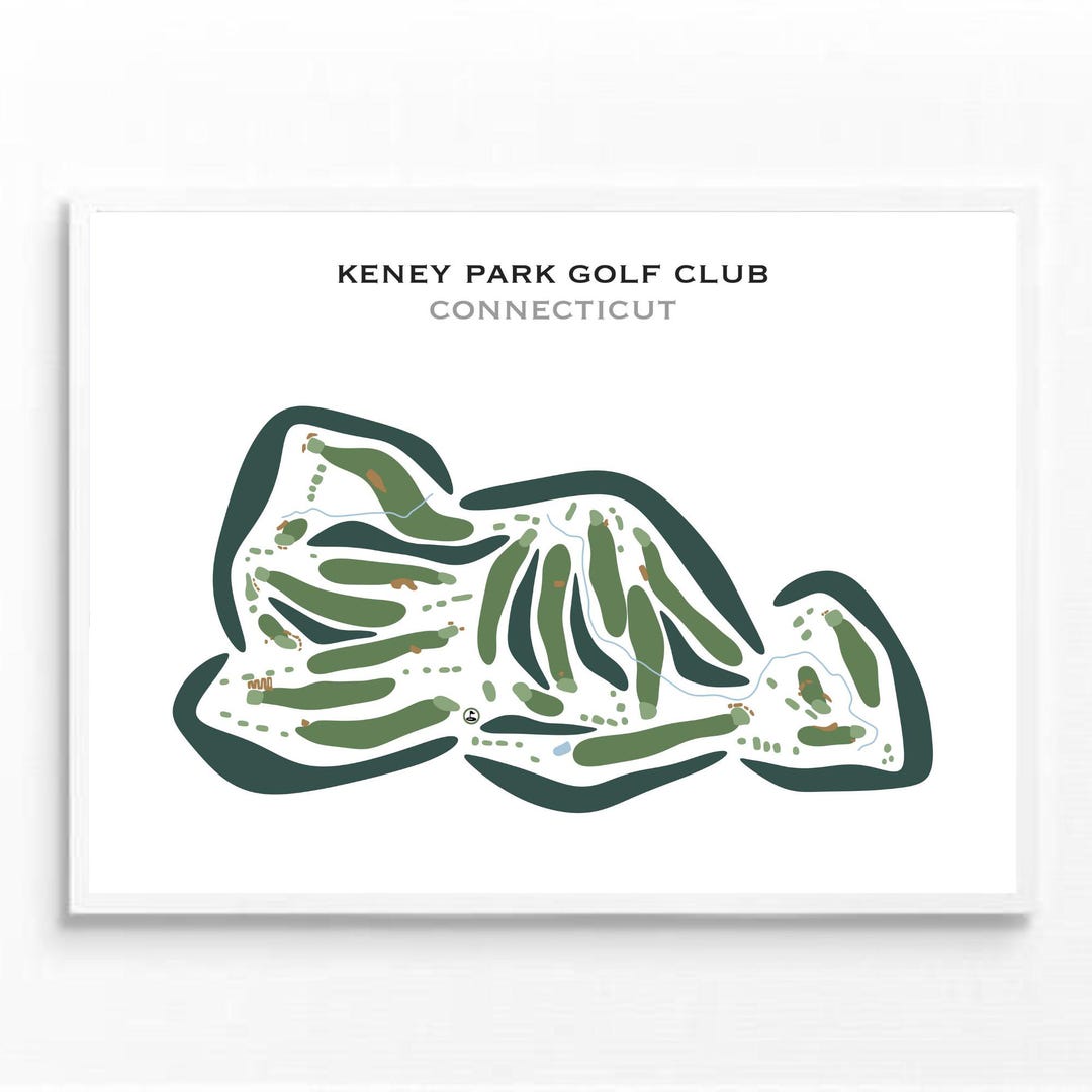 Keney Park Golf Course CT Golf Course Map Golf Map Golfer Gift for