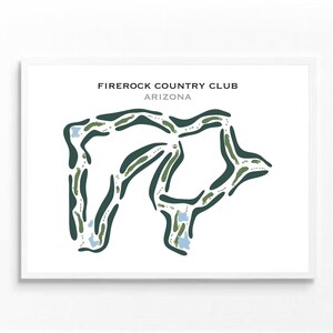 FireRock Country Club, Arizona | Carte du parcours de golf, carte du golf, cadeau golfeur pour lui, mise en page de la carte de score, cadeau petit ami golfeur, impression d'art sans cadre