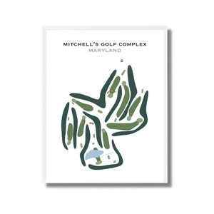 Mitchell&#39;s Golf Complex, MD | Golf Course Map, Golf Map, Golfer Gift For Him, Scorecard Layout, Golfer Boyfriend Gift, Art Print Decor