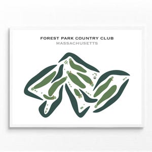 Forest Park Country Club, Adams, MA | Kunstdruck, Kunstdruck, Golf Karte, Golf Karte, Score Karte, Golf Karte, Kunstdruck UNGERAHMT