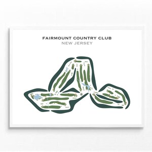Fairmount Country Club, NJ | Golf Course Map, Golf Map, Golfer Gift For Him, Scorecard Layout, Golfer Boyfriend Gift, Art Print Decor