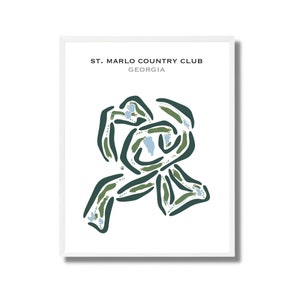 St Marlo Country Club, GA | Golf Course Map, Golf Map, Golfer Gift For Him, Scorecard Layout, Golfer Boyfriend Gift, Art Print Decor