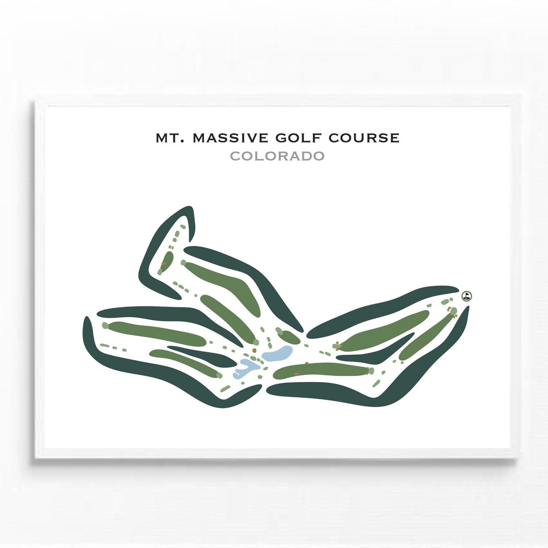 Mt. Massive Golf Course, CO | Golf Course Map, Golf Map, Golfer Gift ...