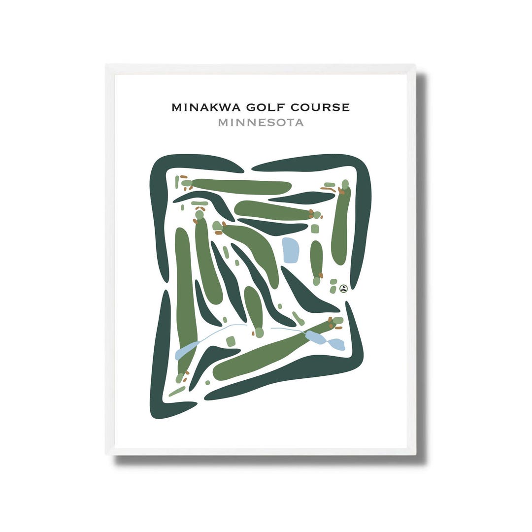 Minakwa Golf Course MN Golf Course Map Golf Map Golfer Gift for