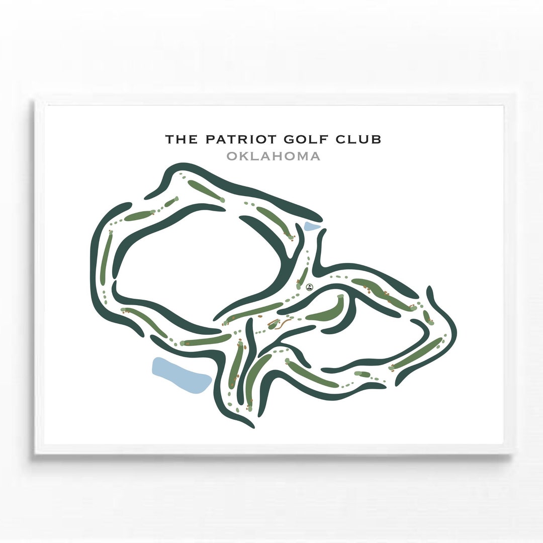 The Patriot Golf Club OK Golf Course Map Golf Gifts for Etsy
