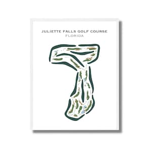 Juliette Falls Golf Platz, FL | Kunstdruck, Kunstdruck, Golf Karte, Golf Karte, Score Karte, Golf Karte, Landkarte, Landkarte, Geschenkidee für Ihn, UNGERAHMT