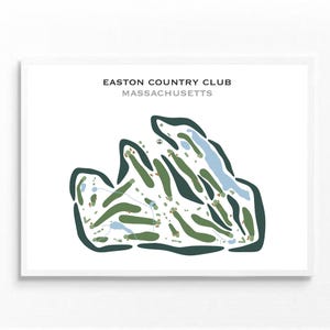 Easton Country Club, MA | Kunstdruck, Golf Karte, Golf Karte, Golf Karte, Geschenk für Ihn, Score Karte, Karte für Ihn, Geschenk für Ihn