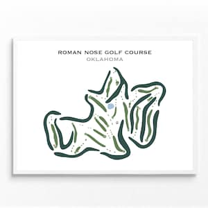 Roman Nose Golf Course, OK | Golf Course Map, Golf Map, Golfer Gift For Him, Scorecard Layout, Golfer Boyfriend Gift, Art Print Decor