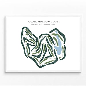 Golf Club Prints - Quail Hohle Golf Platz Karte | Aquarell Golf Platz Poster | Ungerahmte Golf Kunst für Golf Karte | Tolles Geschenk