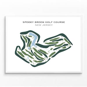 Spooky Brook Golf Course, NJ | Golf Course Map, Golf Map, Golfer Gift For Him, Scorecard Layout, Golfer Boyfriend Gift, Art Print Decor