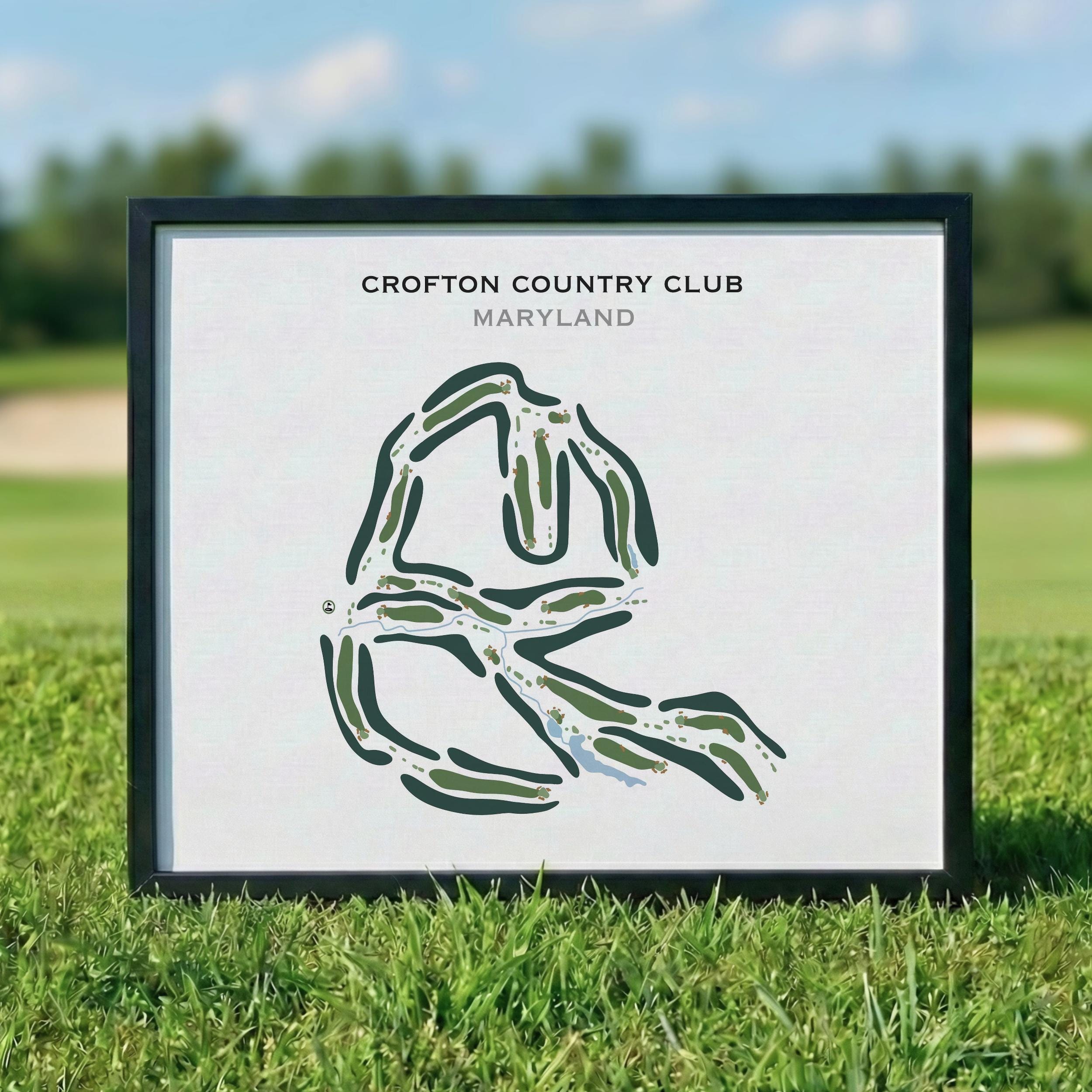 Crofton Country Club, MD Golf Course Map Wall Art, Golf Gifts for
