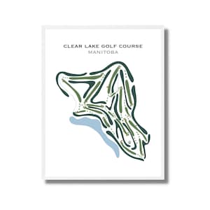 Clear Lake-golfbaan, Manitoba | Golfbaankaart, golfkaart, golfer cadeau voor hem, scorekaartlay-out, cadeau golfer vriendje, kunstdruk INGELIJST