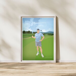 Parcours de golf de Gatlinburg, Tennessee, affiche de carte de golf, cadeaux golf, cadeaux golf pour femmes, maîtres de golf, art mural golf, cadeau pour lui, sans cadre