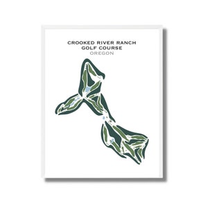 Crooked River Ranch Golf Platz, ODER | Kunstdruck, Kunstdruck, Score Card Layout, Golf Map, Golf Map, Landkarte, Geschenkidee für Sie und Ihn, Kunstdruck UNGERAHMT