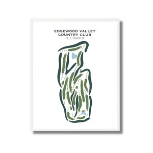 Edgewood Valley Country Club, IL | Kunstdruck, Kunstdruck, Kunstdruck, Golf Karte, Golf Karte, Score Karte, Golf Karte, Geschenk für Ihn, UNGERAHMT