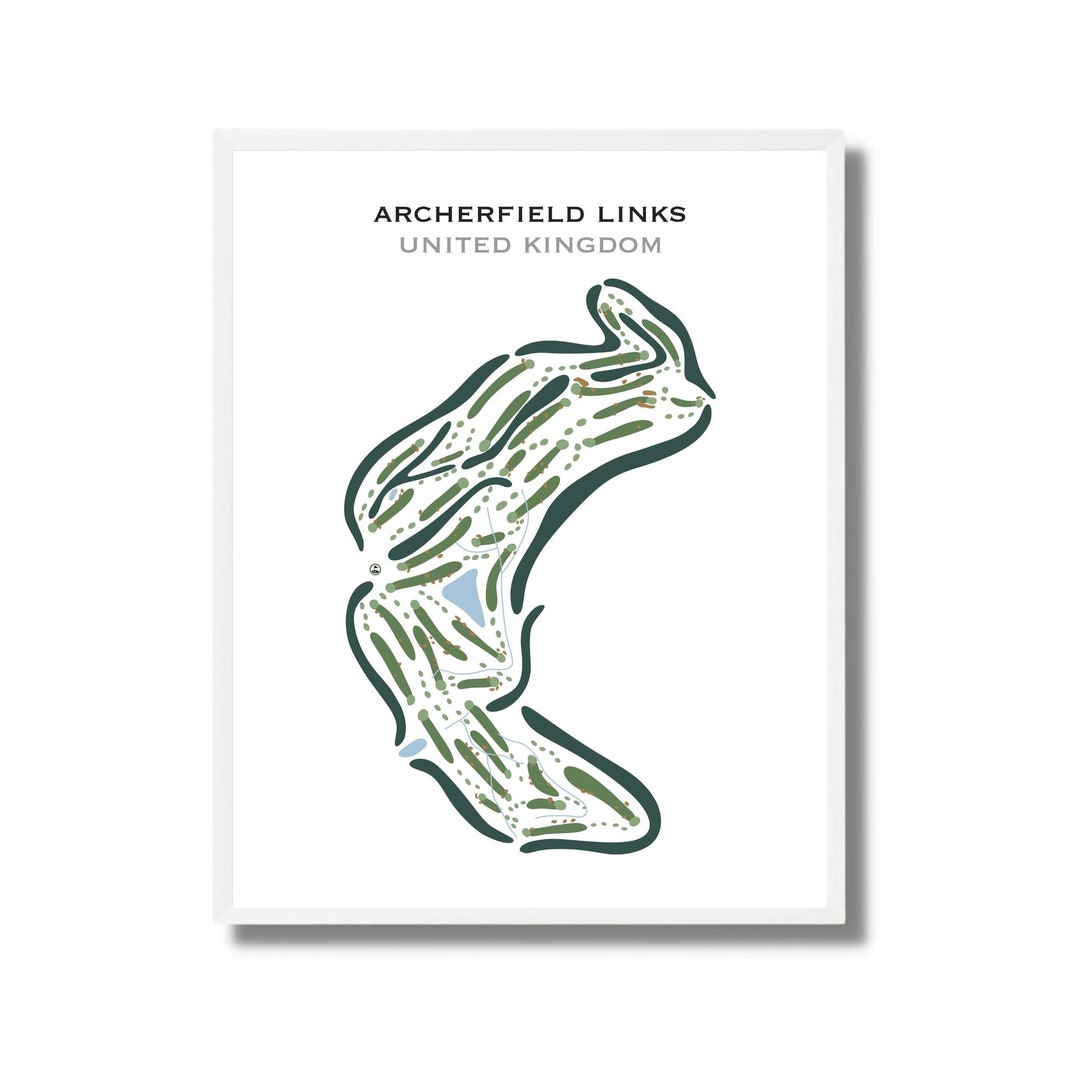 Archerfield Links, UK | Golf Course Map, Golf Map, Golfer Gift for Him ...