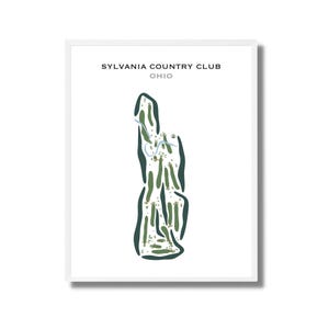 Sylvania Country Club, Ohio | Carte du parcours de golf, carte du golf, cadeau golfeur pour lui, mise en page de la carte de score, cadeau petit ami golfeur, impression d'art sans cadre