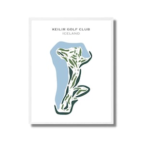 Club de golf de Keilir, Islande | Carte du parcours de golf, carte du golf, cadeau golfeur pour lui, mise en page de la carte de score, cadeau petit ami golfeur, impression d'art sans cadre