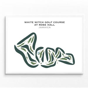 White Witch Golf Platz in Rose Hall, Jamaika | Kunstdruck, Golf Karte, Golf Karte, Geschenk für Ihn, Geschenk für Freund, Kunstdruck UNGERAHMT