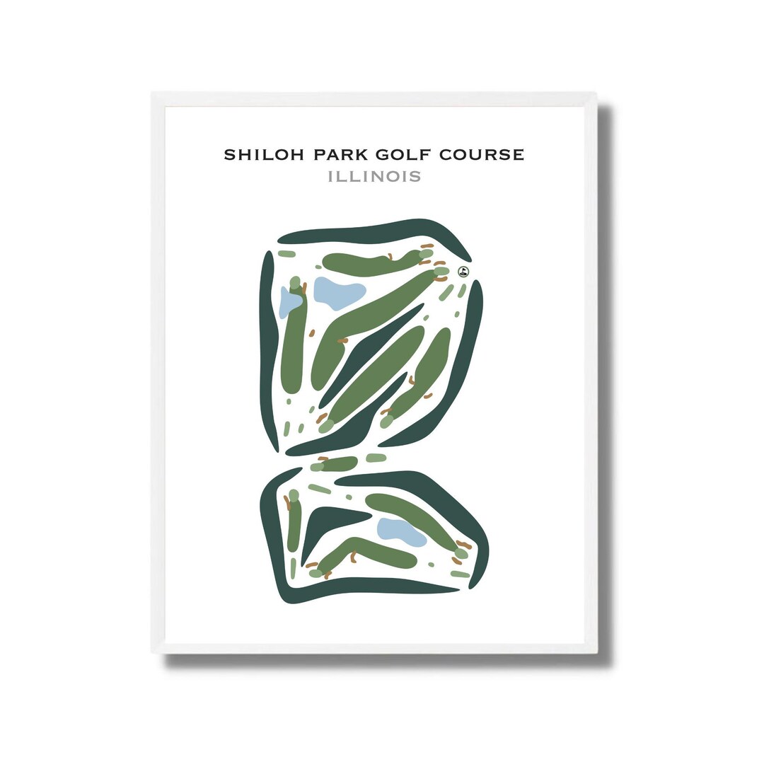 Shiloh Park Golf Course IL Golf Course Map Golf Map Golfer Gift for Shiloh Park Golf Course IL Golf Course Map Golf Map Golfer Gift for