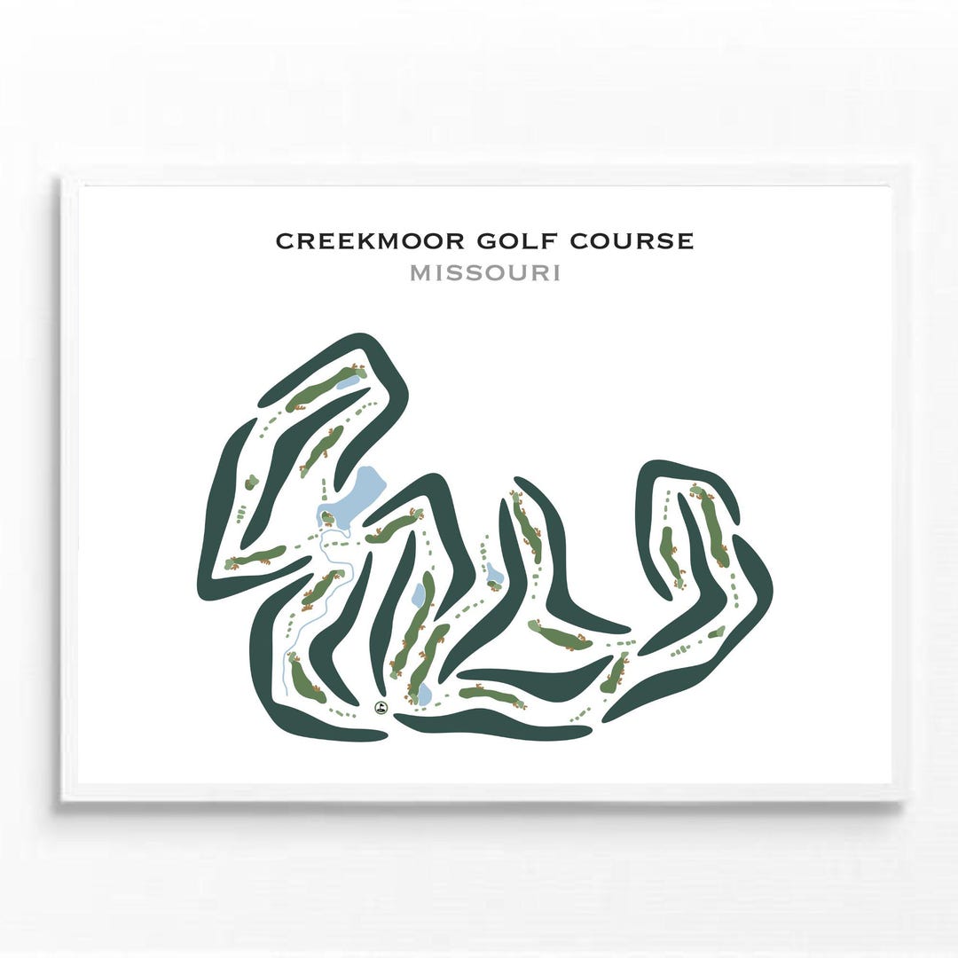 Creekmoor Golf Course MO Golf Course Map Golf Map Golfer Gift for