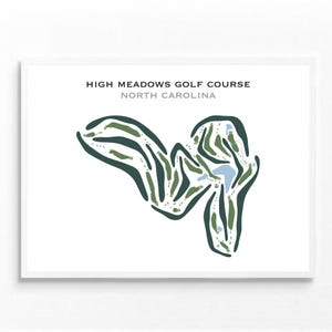 High Meadows Golf Platz, Navy | Kunstdruck, Golf Karte, Golf Karte, Golf Karte, Score Karte, Golf Karte, Kunstdruck UNGERAHMT, für Sie und Ihn