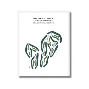 The Bay Club a Mattapoisett, MA / Mappa del campo da golf, decorazione, regalo per golfista per lui, layout della scorecard, regalo per fidanzato golfista, stampa artistica SENZA CORNICE