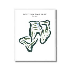 Bent Tree Golf Club, Iowa | Kunstdruck, Golf Karte, Golf Karte, Golf Karte, Score Karte, Golf Karte, Kunstdruck UNGERAHMT, für Sie und Ihn