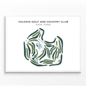 Colonie Golf & Country Club, NY | Golf Course Map, Golf Map, Golfer Gift For Him,Scorecard Layout,Golfer Boyfriend Gift,Art Print Decor
