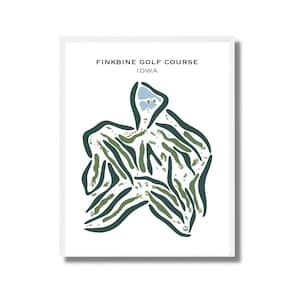Finkbine-golfbaan, Iowa | Golfbaankaart, golfkaart, golfer cadeau voor hem, scorecardlay-out, cadeau golfer vriendje, kunstdruk INGELIJST