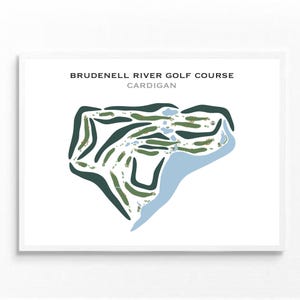 Brudenell River Golf Platz, Kanada | Kunstdruck, Golfspieler Geschenk, Golfspieler Karte, Landkarte, Scorekarten Karte, Landkarte Dekor, Kunstdruck UNGERAHMT