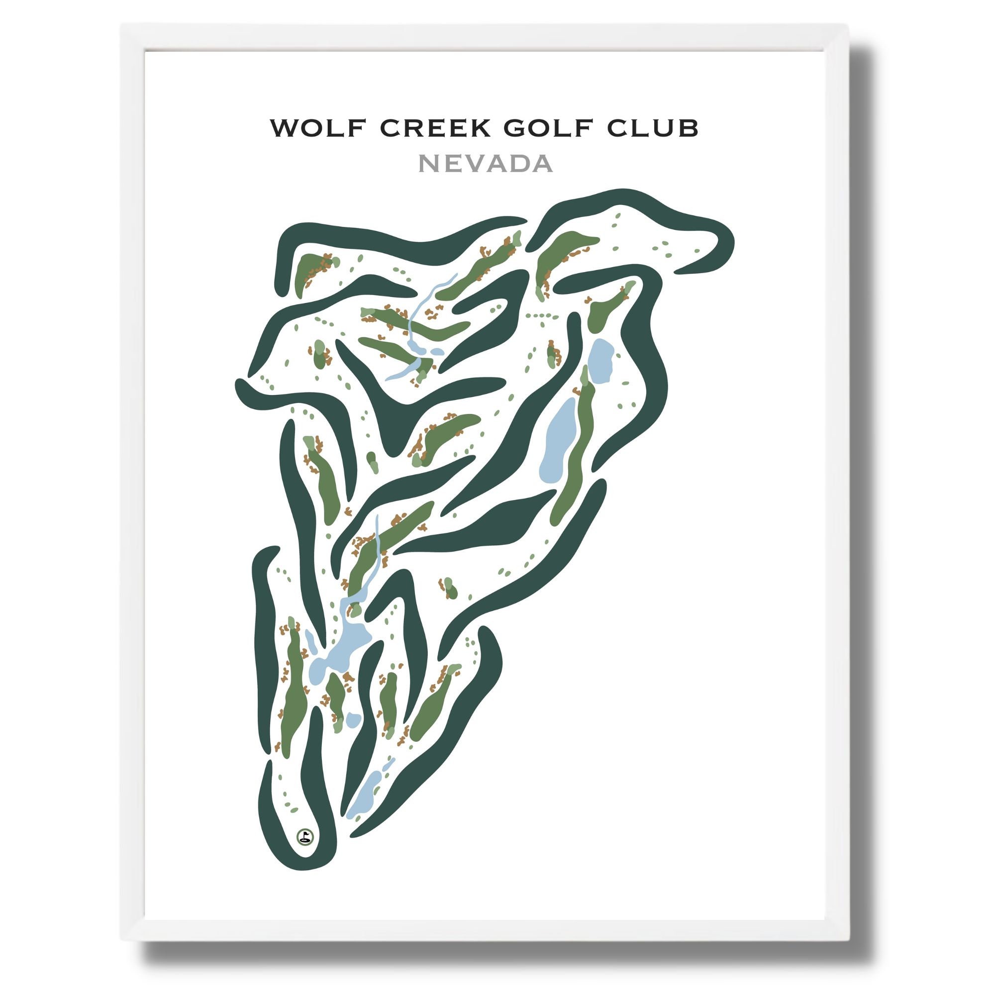 Wolf Creek Golf Club NV Golf Course Map Home Decor Golfer - Etsy