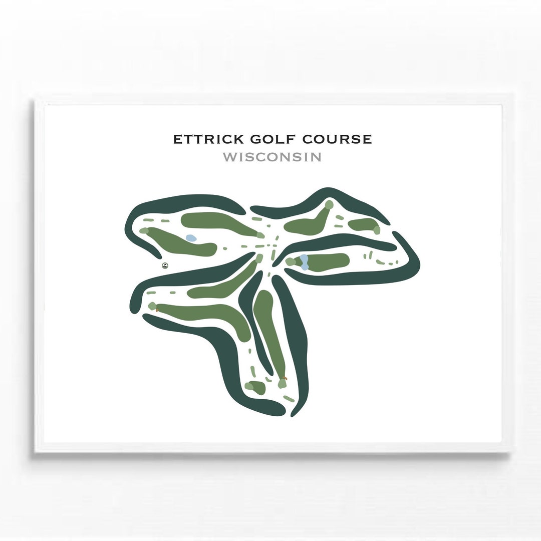 Ettrick Golf Course WI Golf Course Map Golf Map Golfer Gift for