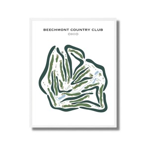 Beechmont Country Club, Ohio, Golf Platz Karte, Golfer Freund, Minimalistisch, Geschenke für einen Golfer, Golfer Geschenke, Golf Geschenk, Golf Art Ungerahmt