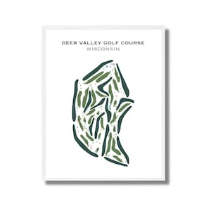 Deer Valley-golfbaan, Wisconsin | Golfbaankaart, golfkaart, golfer cadeau voor hem, scorecardlay-out, cadeau golfer vriendje, kunstdruk INGELIJST