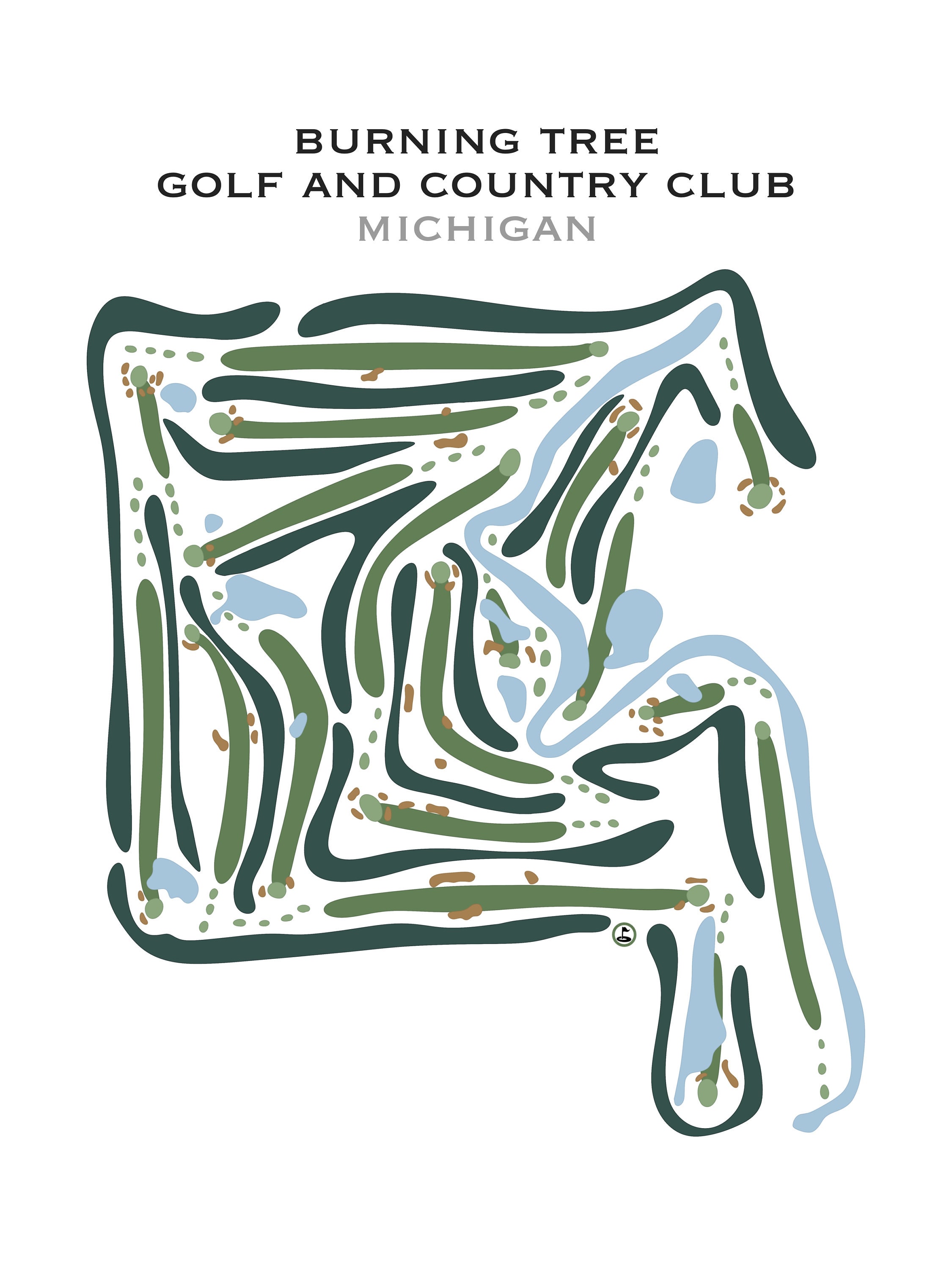 Burning Tree Golf and Country Club, Michigan Golf Wall Décor, Golf