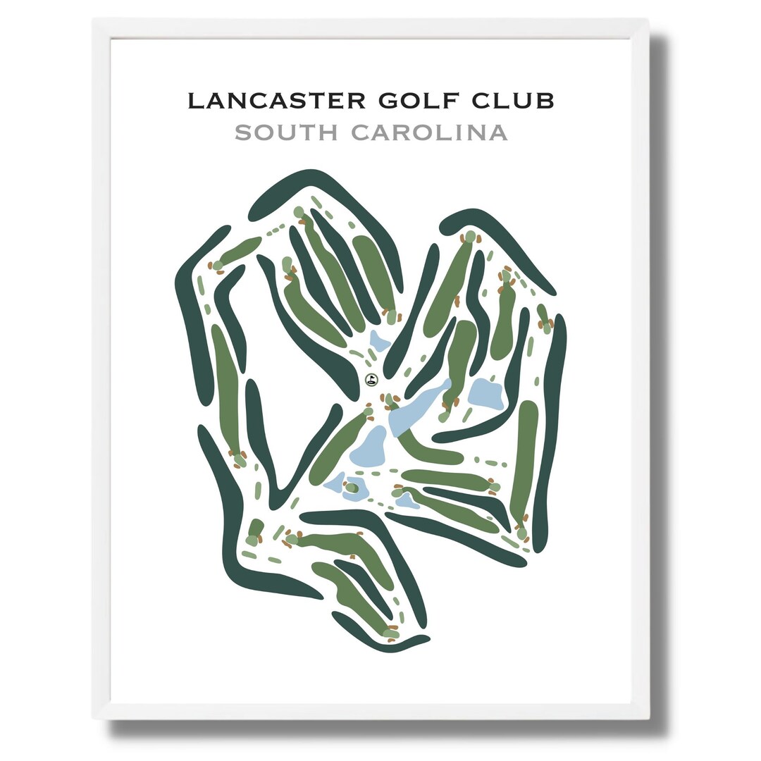 Lancaster Golf Club SC Golf Course Map Home Decor Golfer Etsy