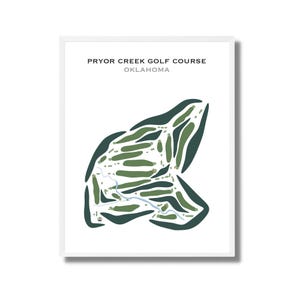 Pryor Creek Golf Club, Oklahoma, Golf Platz Drucke UNGERAHMT, Golf Wandkunst, Golf Malerei, Golf Geschenk, Golfer Papa Geburtstagsgeschenk