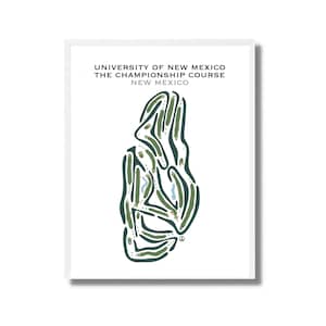Universität von New Mexico Der Cup-Golfplatz, NM | Kunstdruck, Golf Map, Scorekarten Layout, Geschenk für Freund, Kunstdruck UNGERAHMT