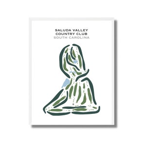 Saluda Valley Country Club, SC | Kunstdruck, Kunstdruck, Score Card Layout, Golf Karte, Golf Karte, Golf Karte, Klassisch Kunstdruck UNGERAHMT