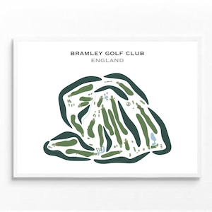 Bramley Golf Club, Vereinigtes Königreich | Kunstdruck, Kunstdruck, Kunstdruck, Golf Karte, Golf Karte, Score Karte, Golf Karte, Geschenk für Ihn, UNGERAHMT