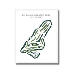 Echo Lake Country Club, New Jersey, Layout del campo da golf, Mappa personalizzata del campo da golf, Arte del golf per la decorazione, Idea regalo di anniversario per lui