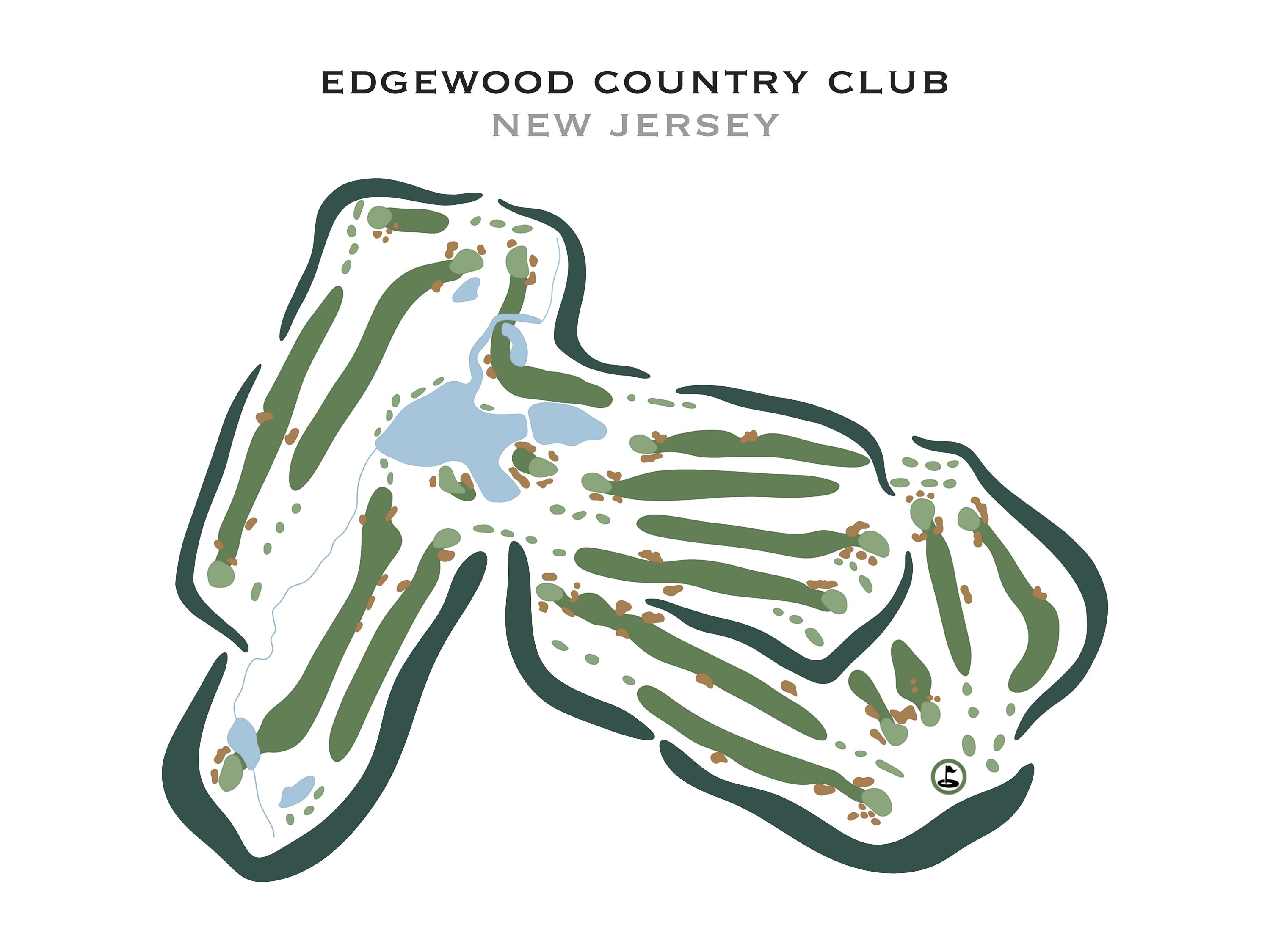 Edgewood Country Club NJ Golf Course Map Home Decor Etsy Edgewood Country Club NJ Golf Course Map Home Decor Etsy