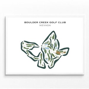 Club de golf de Boulder Creek, Nevada | Carte du parcours de golf, carte du golf, cadeau golfeur pour lui, mise en page de la carte de score, cadeau petit ami golfeur, impression d'art sans cadre