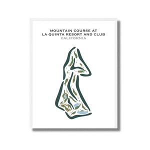 Parcours de montagne à La Quinta Resort & Club, CA | Carte du parcours de golf, carte du golf, mise en page de la carte de score, cadeau petit ami golfeur, impression d'art sans cadre