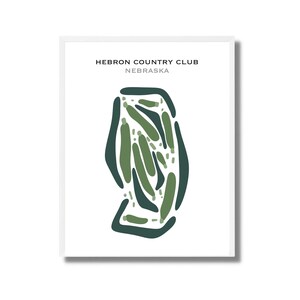 Hebron Country Club, NE | Kunstdruck, Golf Karte, Golf Karte, Golf Karte, Score Karte, Golf Karte, Kunstdruck UNGERAHMT, für Sie und Ihn